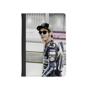 Valentino Rossi Moto GP New Custom PU Faux Leather Passport Cover Wallet Black Holders Luggage Travel