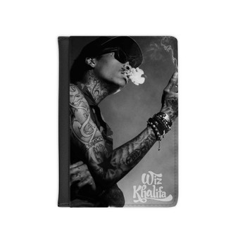 Wiz Khalifa With Smoke Custom PU Faux Leather Passport Cover Wallet Black Holders Luggage Travel
