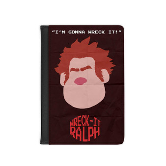 Wreck It Ralph Quotes Custom PU Faux Leather Passport Cover Wallet Black Holders Luggage Travel