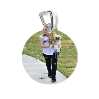 Sabrina Carpenter Walking Her Dog Custom Pet Tag for Cat Kitten Dog