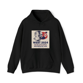 Kanye West Campaign 2024 Cotton Polyester Unisex Heavy Blend Hooded Sweatshirt