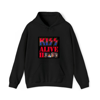 Kiss Alive II 1977 Cotton Polyester Unisex Heavy Blend Hooded Sweatshirt