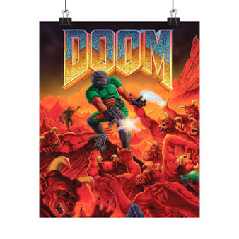 DOOM 1993 Art Satin Silky Poster for Home Decor