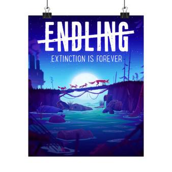 Endling Extinction is Forever Art Satin Silky Poster for Home Decor