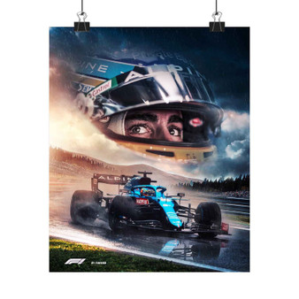 Fernando Alonso Formula 1 Art Satin Silky Poster for Home Decor