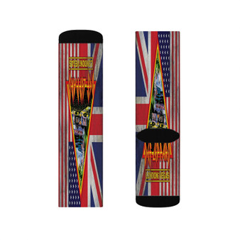 Def Leppard London to Vegas 2020 Polyester Sublimation Socks White