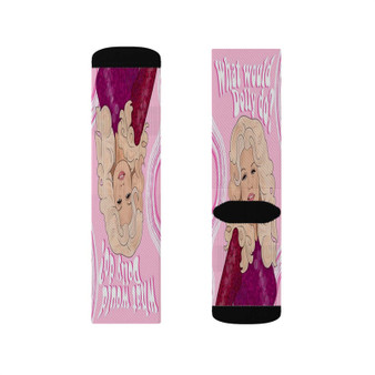 Dolly Parton What Would Dolly Do Polyester Sublimation Socks White