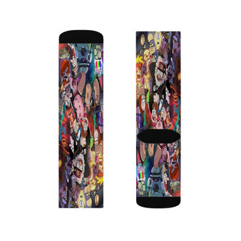 Gravity Fall Characters Polyester Sublimation Socks White