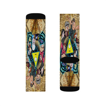 Gravity Falls Bill Cipher And Friends Polyester Sublimation Socks White