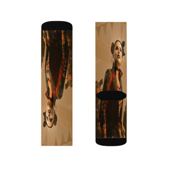 Harley Quinn Suicide Squad Kill the Justice League Polyester Sublimation Socks White