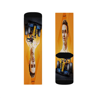 Lando Norris F1 Mc Laren Polyester Sublimation Socks White