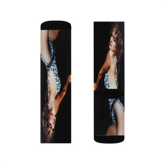 Madonna 80s Polyester Sublimation Socks White