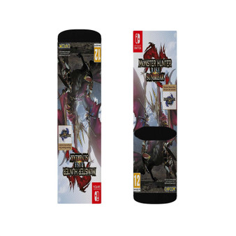 Monster Hunter Rise Sunbreak Polyester Sublimation Socks White