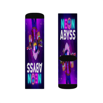 Neon Abyss Polyester Sublimation Socks White