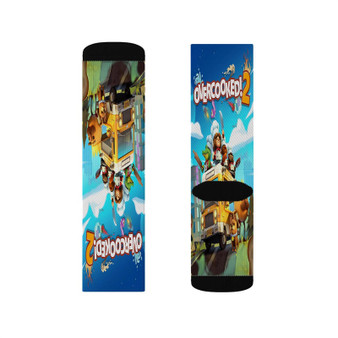 Overcooked 2 Polyester Sublimation Socks White