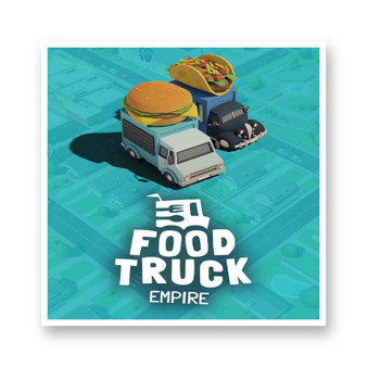 Food Truck Empire White Transparent Vinyl Kiss-Cut Stickers