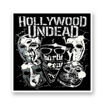 Hollywood Undead Art White Transparent Vinyl Kiss-Cut Stickers