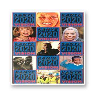 Kanye West Campaign 2020 Vision White Transparent Vinyl Kiss-Cut Stickers