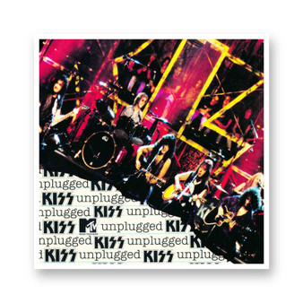 Kiss Kiss Unplugged 1996 White Transparent Vinyl Kiss-Cut Stickers