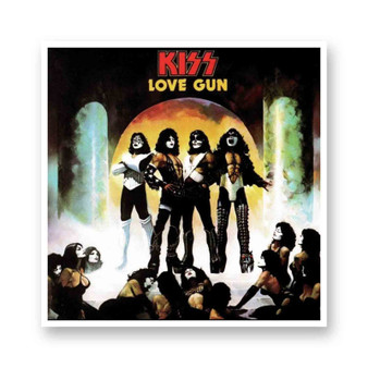 Kiss Love Gun 1977 White Transparent Vinyl Kiss-Cut Stickers