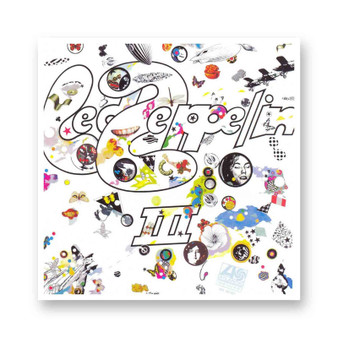 Led Zeppelin III 1970 White Transparent Vinyl Kiss-Cut Stickers