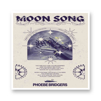 Moon Song Phoebe Bridgers White Transparent Vinyl Kiss-Cut Stickers