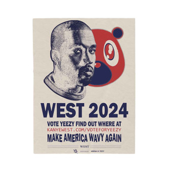 Kanye West Campaign 2024 Polyester Bedroom Velveteen Plush Blanket