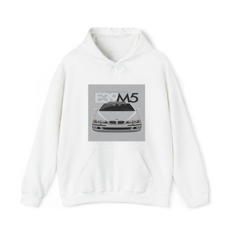 BMW M5 E39 Titanium Silver Cotton Polyester Unisex Heavy Blend Hooded Sweatshirt