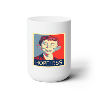 Alfred E Neuman Hopeless White Ceramic Mug 15oz With BPA Free