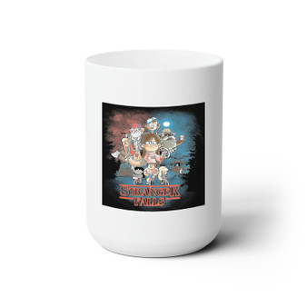 Stranger Falls Gravity Falls White Ceramic Mug 15oz With BPA Free