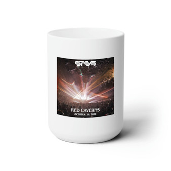 STS9 Red Caverns White Ceramic Mug 15oz With BPA Free