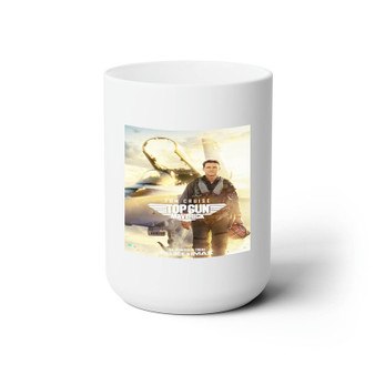 Top Gun Maverick Tom Cruise White Ceramic Mug 15oz With BPA Free