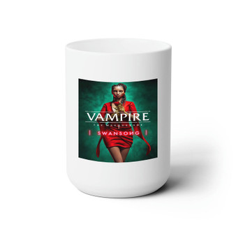 Vampire The Masquerade Swansong White Ceramic Mug 15oz With BPA Free