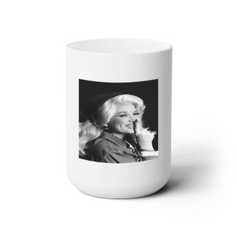 Young Dolly Parton White Ceramic Mug 15oz With BPA Free