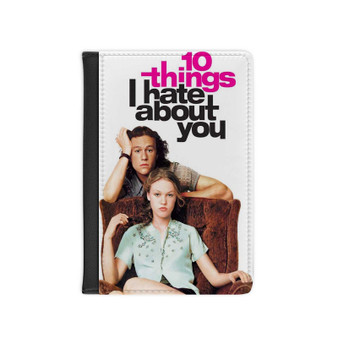 10 Things I Hate About You Poster PU Faux Black Leather Passport Cover Wallet Holders Luggage Travel