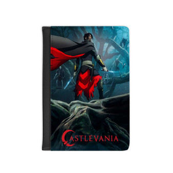 Castlevania PU Faux Black Leather Passport Cover Wallet Holders Luggage Travel