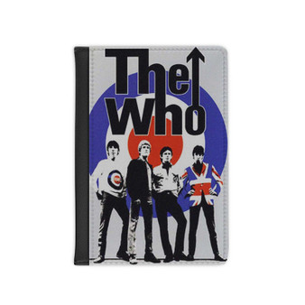 The Who Vintage PU Faux Black Leather Passport Cover Wallet Holders Luggage Travel