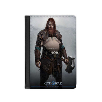 Thor God Of War Ragnarok PU Faux Black Leather Passport Cover Wallet Holders Luggage Travel