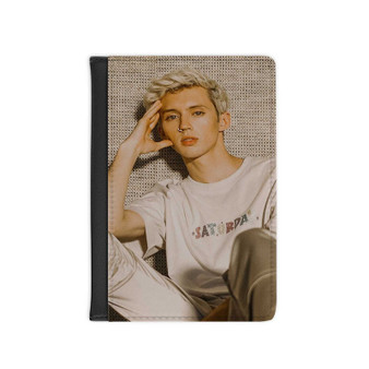 Troye Sivan PU Faux Black Leather Passport Cover Wallet Holders Luggage Travel