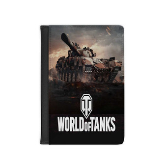 World of Tanks PU Faux Black Leather Passport Cover Wallet Holders Luggage Travel