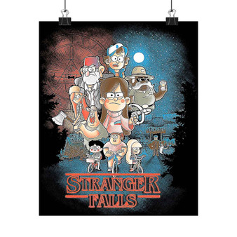 Stranger Falls Gravity Falls Art Satin Silky Poster for Home Decor