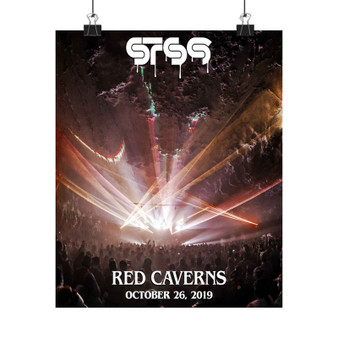 STS9 Red Caverns Art Satin Silky Poster for Home Decor