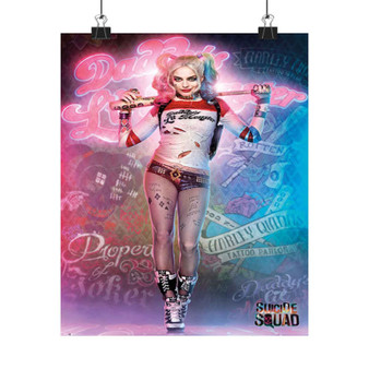 Suicide Squad Harley Quinn Art Satin Silky Poster for Home Decor