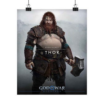 Thor God Of War Ragnarok Art Satin Silky Poster for Home Decor