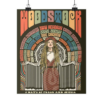 Woodstock Art Satin Silky Poster for Home Decor