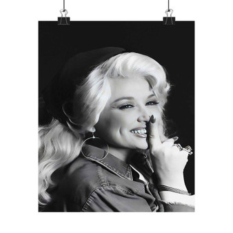 Young Dolly Parton Art Satin Silky Poster for Home Decor