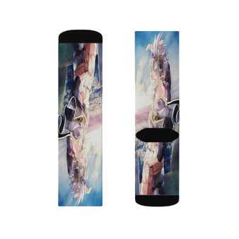 Asta Black Clover Sword of The Wizard King Polyester Sublimation Socks White