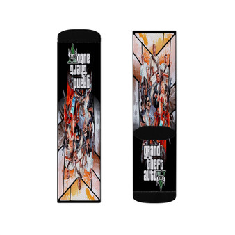 Grand Theft Auto V Game Polyester Sublimation Socks White