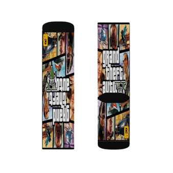 Grand Theft Auto V GTA V Polyester Sublimation Socks White