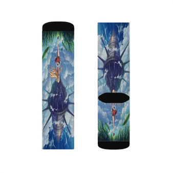 Sword Art Online Yuuki Asuna Polyester Sublimation Socks White